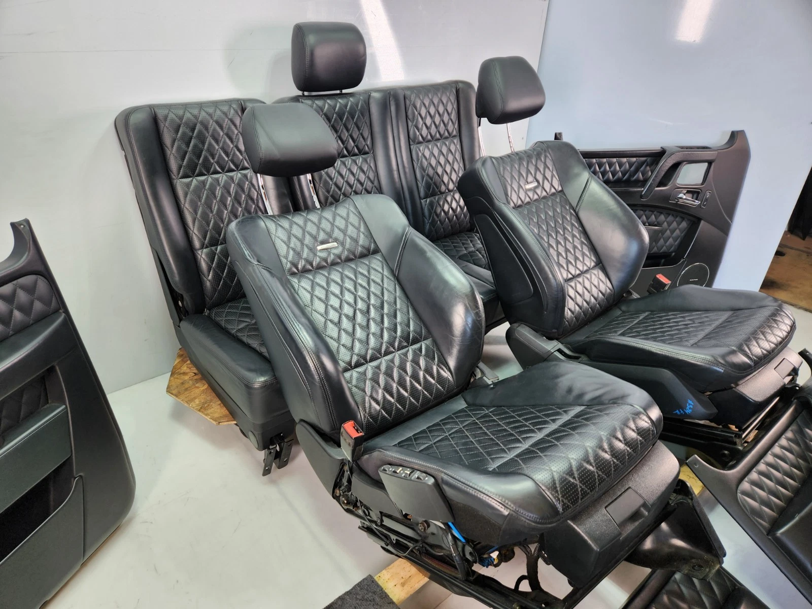 ✅ 13-18 OEM Mercedes W463 G63 AMG Front Rear Seats Door Panels Interior SET - Image 13