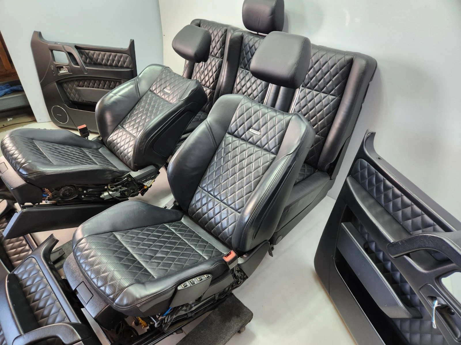 ✅ 13-18 OEM Mercedes W463 G63 AMG Front Rear Seats Door Panels Interior SET - Image 11